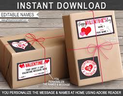 valentines gift labels template
