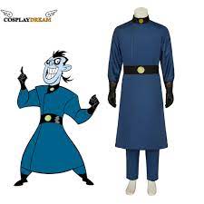 Dr.Drakken Cosplay Costume Shego Boss Dr.Drakken Outfit Adult Blue Trench  Coat Pants Halloween Carnival Clothing Custom Made - AliExpress
