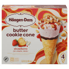 ice cream strawberry er cookie cone