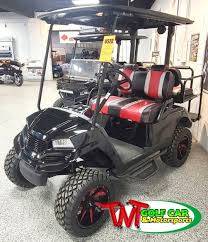 Black Lifted Yamaha Golf Car With Red
