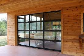 full view glass garage doors cedar