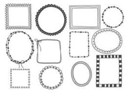 doodle frame vector art icons and
