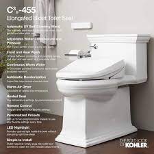 c3 455 elongated bidet toilet seat