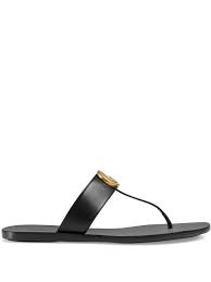 gucci double g leather sandals