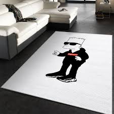 bart simpson rectangle rug fashion