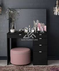 modern vanity dressing table with black
