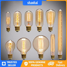 E27 Bóng đèn LED sáng Kiểu dáng công nghiệp Bóng đèn dây tóc 40W Màu vàng  ấm