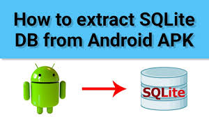 how to extract sqlite database from any