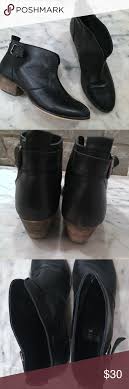 Chelsea Crew Black Leather Booties Boots Note Size Chelsea