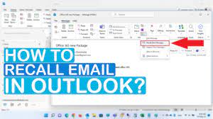 how to recall email in outlook undo