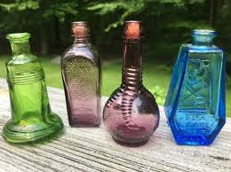 Colored Glass Bottles Taiwan Vintage