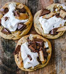 chocolate chip smores cookies modern