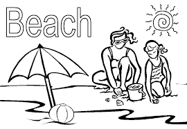 Sand buckets, sail boats, sea shells and more beach coloring pictures and sheets to color. Beach Coloring Pages Beach Scenes Activities