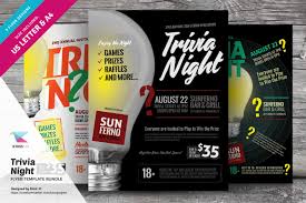 Well you're in luck, because here they come. Trivia Night Flyer Template Bundle Creative Photoshop Templates Creative Market