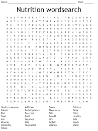 national nutrition month word search