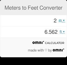 meters to feet converter