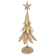Dekorační vánoční stromek s hvězdou zlatý velký - decoDoma
