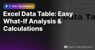 excel data table easy what if ysis