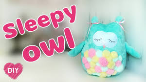 diy how to sew plush pillow sleepy owl