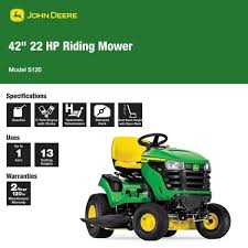 Most recent first date added: John Deere S120 42 In 22 Hp V Twin Gas Hydrostatic Lawn Tractor Bg21272 The Home Depot