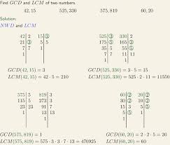 find gcd and lcm of two numbers