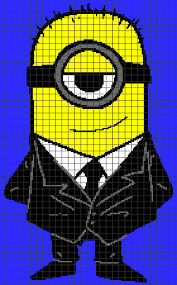Despicable Me Secret Agent Minion Chart Graph And Row By Row Written Crochet Instructions 05