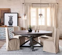 Here, you can find stylish kitchen exclusive luxury dining tables in weathered oak with large refectory and extending tables and. Hart Round Reclaimed Wood Pedestal Extending Dining Table Pottery Barn