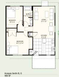 Floorplan 900 900 Sq Ft 2 Bedroom 1