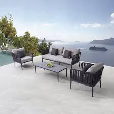 Luxury Patio Lazy Rope Sofa Chairs Set