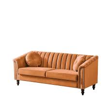 Velvet Upholstered Outdoor Sofa Couch