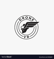 drone pilot wing logo icon template