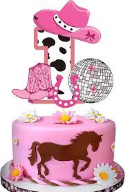 Cowgirl 1st Birthday Cake gambar png