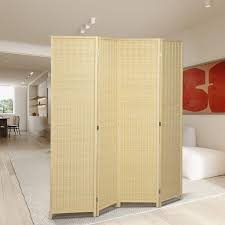 4 Panel Bamboo Natural Room Divider 6