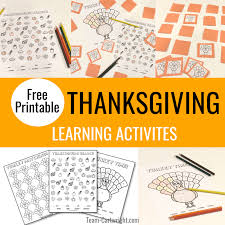 thanksgiving free printables learning