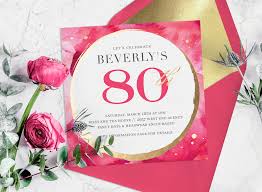 80th birthday invitations 16 invites