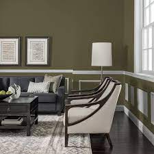 Olive Green Satin Interior Paint