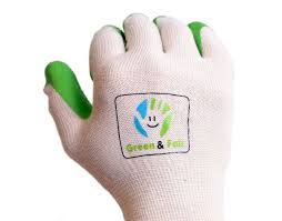 Gardening Gloves Organic Cotton Green