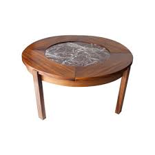 Mid Century Round Marble Coffee Table