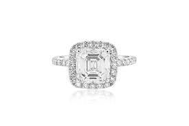 Asscher Halo Pave Setting
