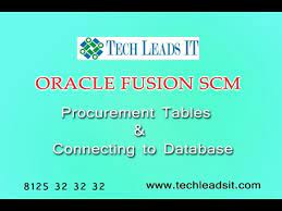 oracle fusion procurement tables