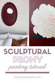 textured peony painting tutorial in a