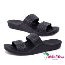 Black Jesus Sandals Pali Hawaii Flexible Slide