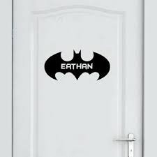 batman logo sticker personalised name