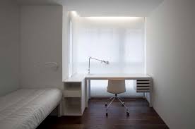white bedroom office interior design