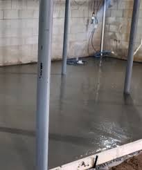 concrete floor wall installation in