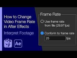 video frame rate in after effects