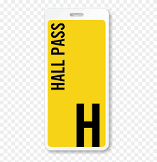 School Hall Pass Id Letter H Pass Template Free