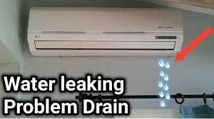 water leaking in door unit drain