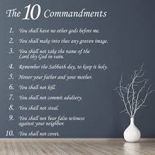 The Ten Commandments Wall Sticker