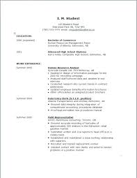 Examples Of Resumes For Highschool Students Objective Example Resume